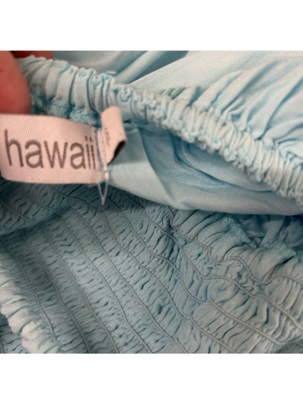 Tiare Hawaii Naia Maxi Dress Women’s O/S Peach Blue Ombre Smocked Boho Beachy - Picture 9 of 16